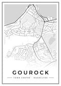Street map poster of Gourock town centre, Inverclyde