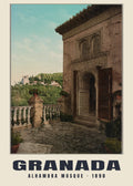 Alhambra Mosque, Granada, 1890 heritage photograph