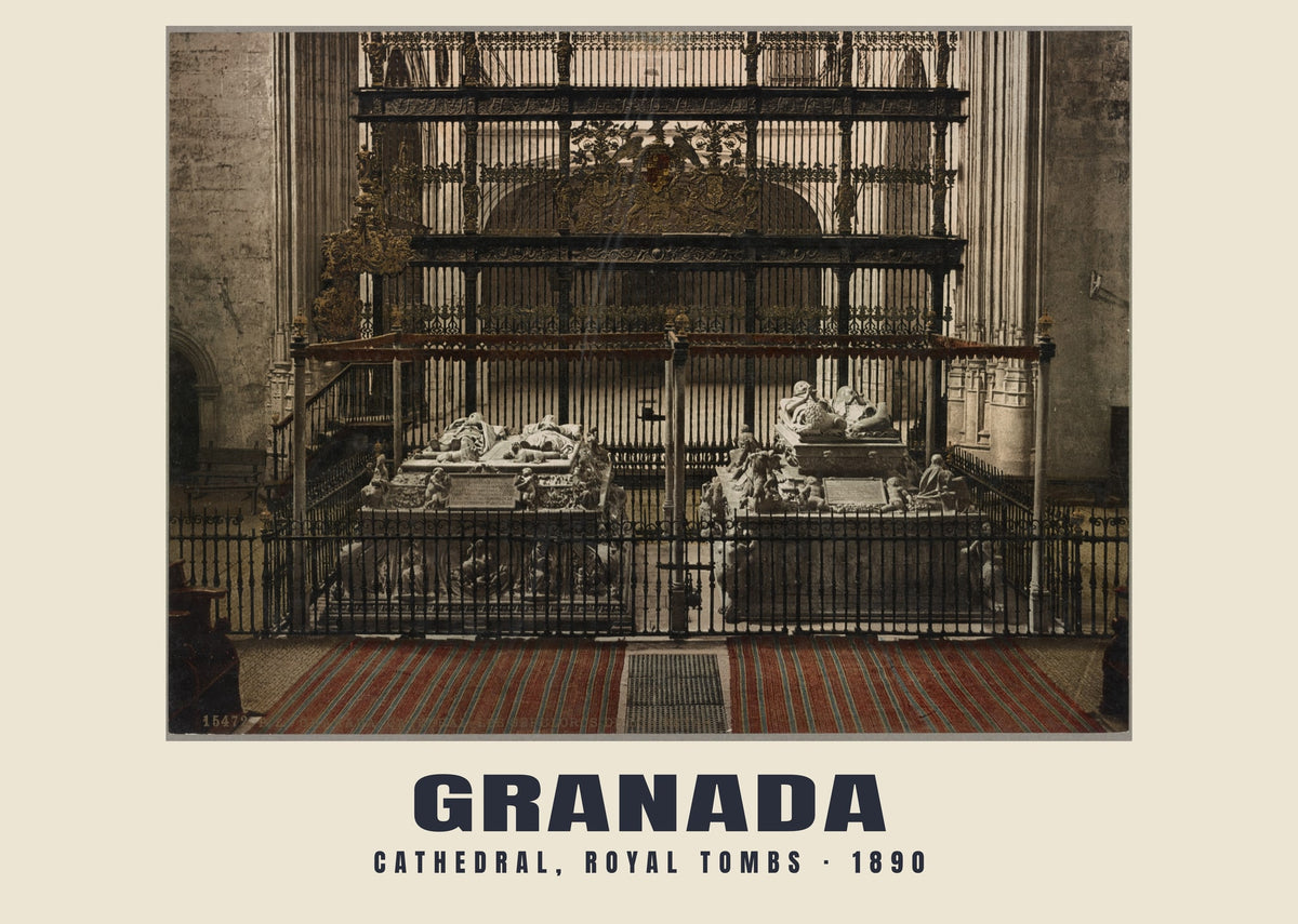 Cathedral, Royal Tombs, Granada, 1890 heritage photograph