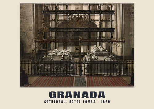 Cathedral, Royal Tombs, Granada, 1890 heritage photograph