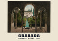 Generalife Gallery, Granada, 1890 heritage photograph
