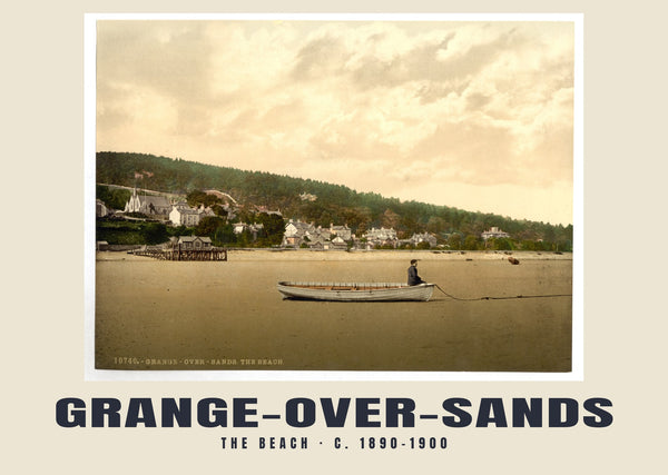 The beach, Grange-over-Sands, c. 1890–1900 Heritage Print