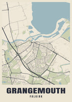 Street map poster of Grangemouth, Falkirk