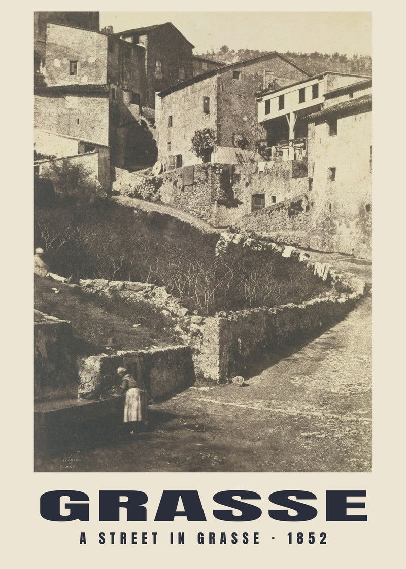 A street in Grasse — 1852 · Historic photograph print