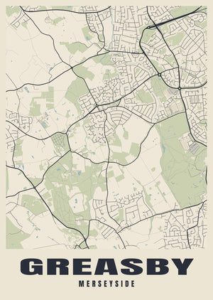 Greasby Street Map Poster