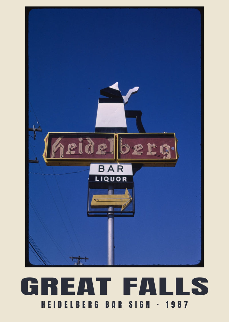 Heidelberg Bar Sign, Great Falls, Montana — 1987