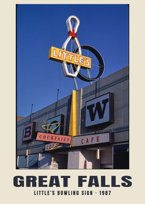 Little’s Bowling Sign, Great Falls, Montana — 1987