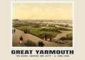 The beach, gardens and jetty, Great Yarmouth, c. 1890–1900 heritage photograph