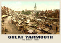 The Market, Great Yarmouth, 1890s heritage photograph