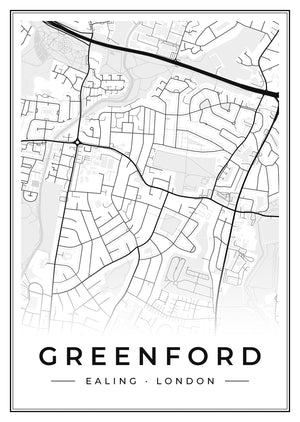 Greenford Street Map Poster