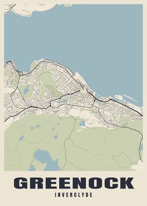 Greenock Street Map Poster