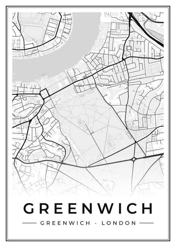 Greenwich Street Map Poster