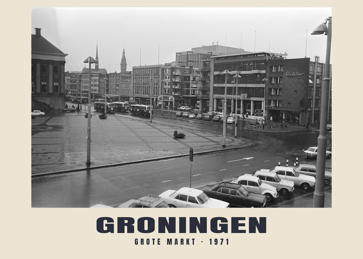 Grote Markt, Groningen, 1971 heritage photograph