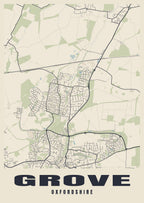 Street map poster of Grove, Oxfordshire