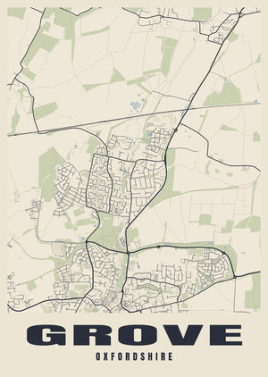 Grove Street Map Poster
