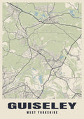 Street map poster of Guiseley, West Yorkshire