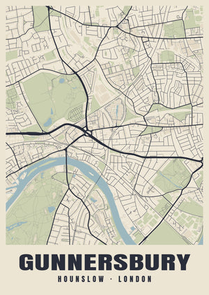 Gunnersbury Heritage Street Map Poster