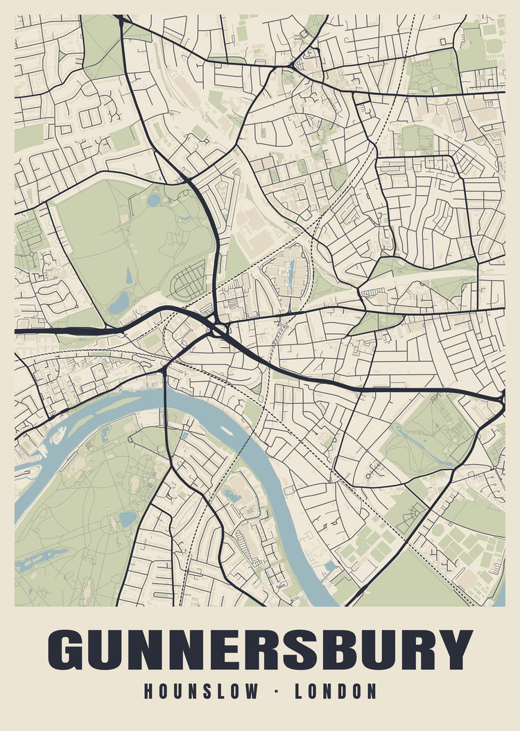 Gunnersbury Heritage Street Map Poster