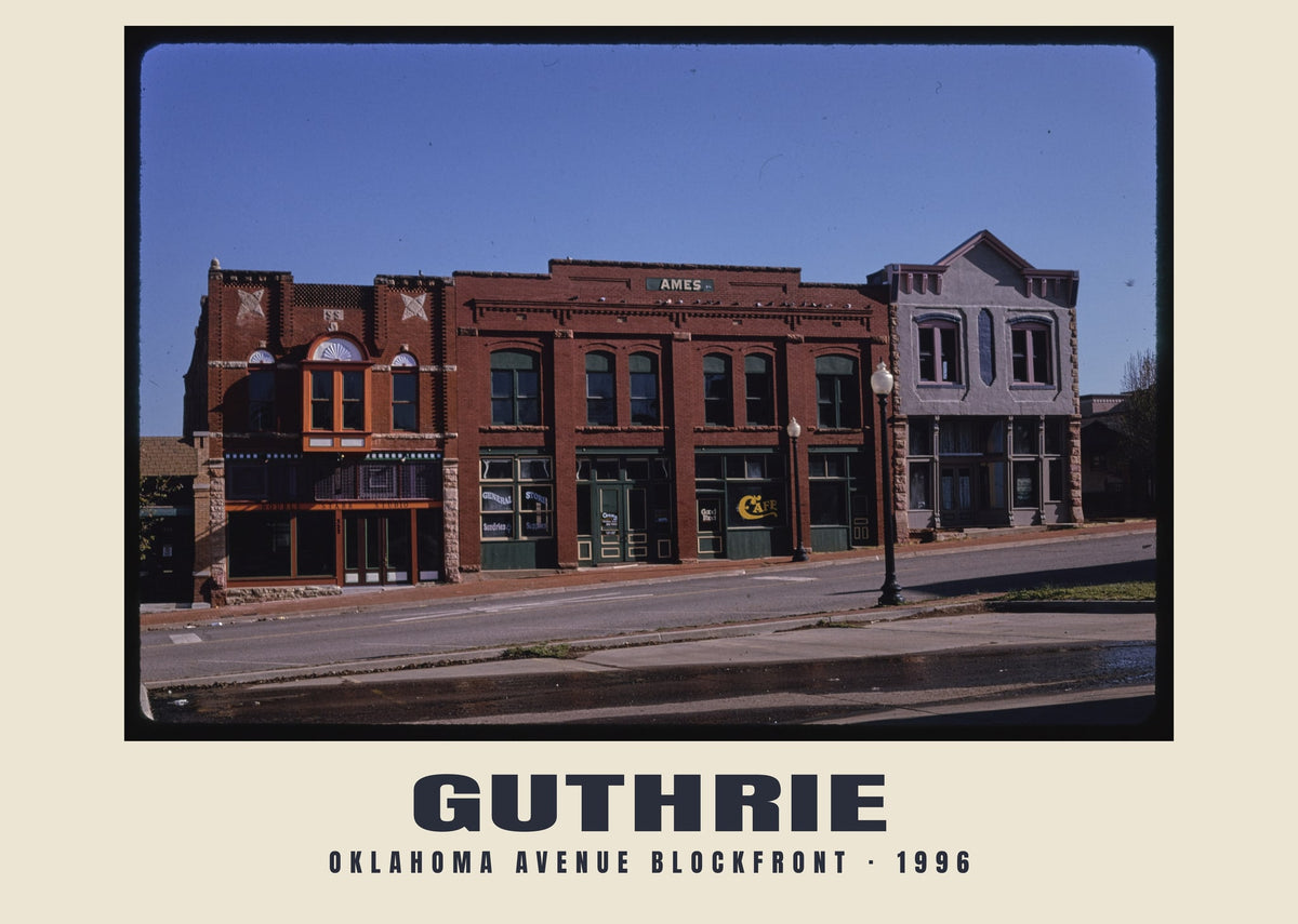 Oklahoma Avenue blockfront, Guthrie, 1996 heritage photograph