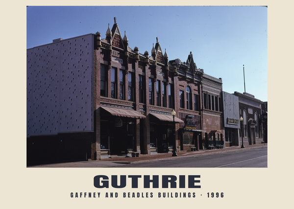 Gaffney and Beadles Buildings, Guthrie, Oklahoma — 1996 · Historic photograph print