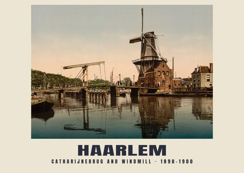 Catharijnebrug and Windmill, Haarlem, 1890–1900