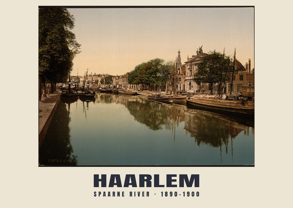 Spaarne River, Haarlem — 1890–1900 · Vintage photochrom print