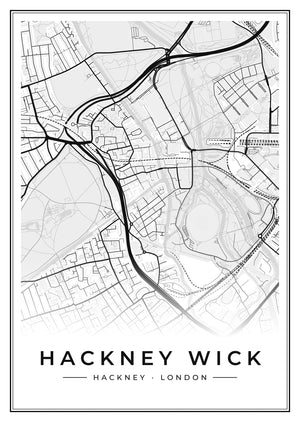 Hackney Wick Street Map Poster