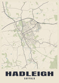 Street map poster of Hadleigh, Suffolk
