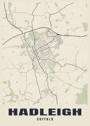 Hadleigh Street Map Poster