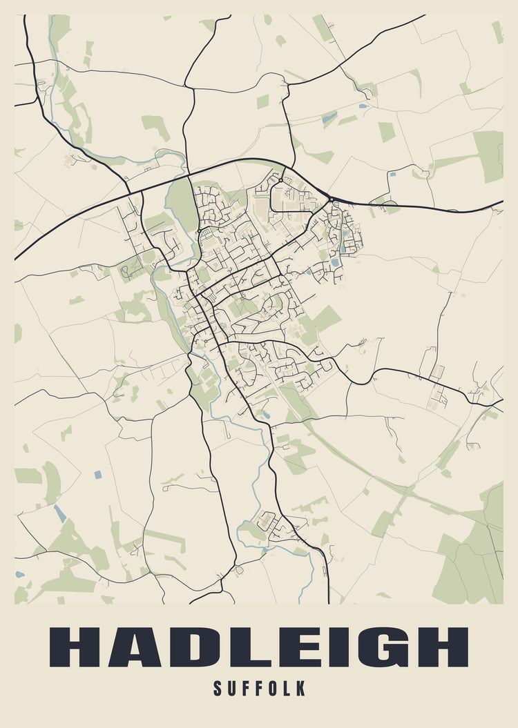 Hadleigh Street Map Poster