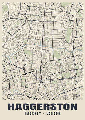 Haggerston Heritage Street Map Poster