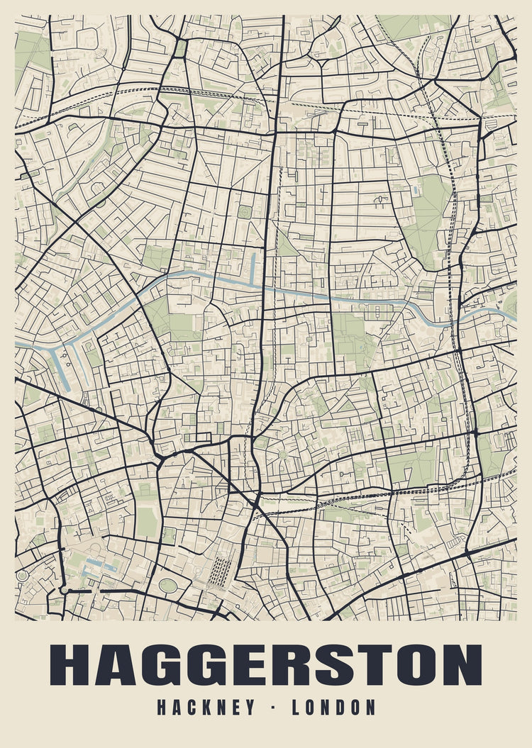 Haggerston Heritage Street Map Poster
