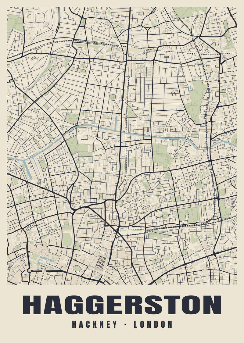 Haggerston Heritage Street Map Poster