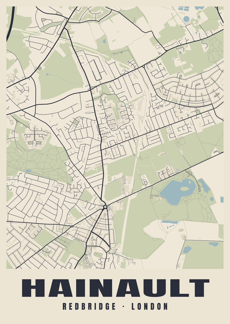 Hainault Heritage Street Map Poster