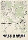 Street map poster of Hale Barns, Greater Manchester