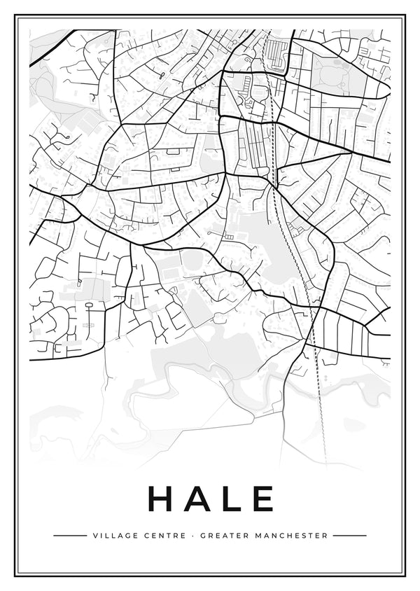 Hale Village Centre Street Map Poster