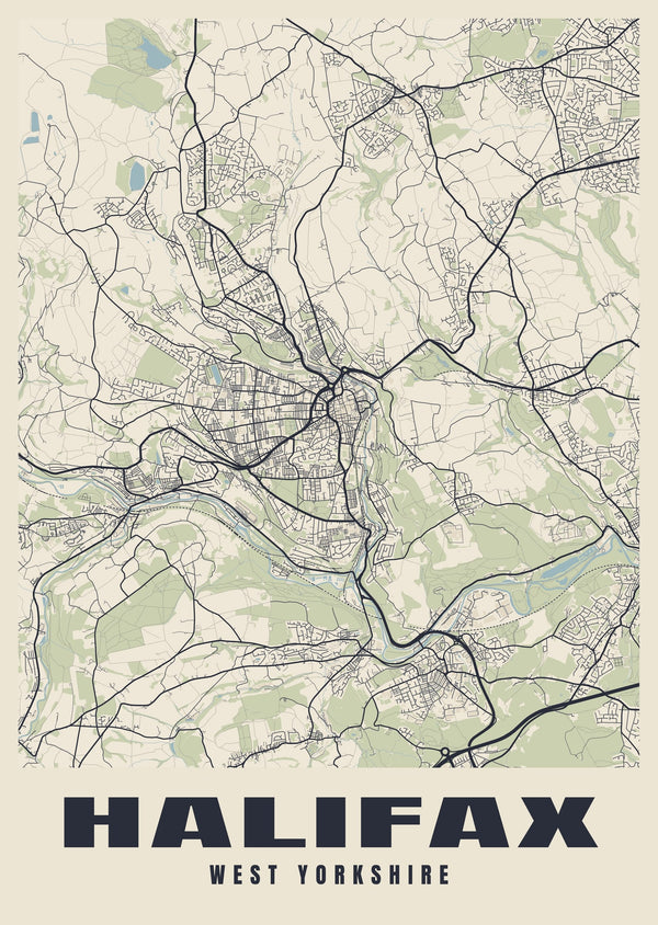 Halifax Street Map Poster