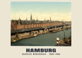 Dockside Warehouses, Hamburg, 1890–1900 heritage photograph