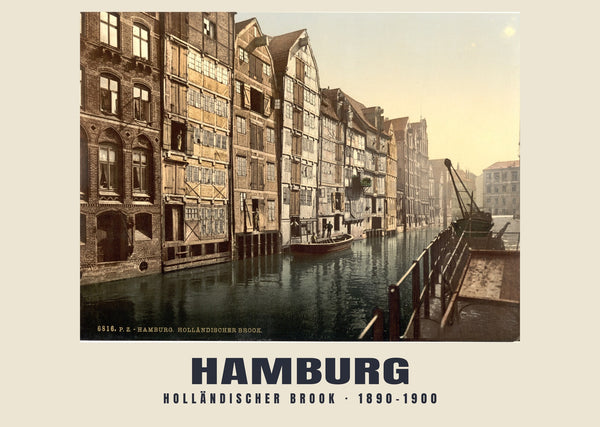 Holländischer Brook, Hamburg — 1890–1900 · Vintage photochrom print