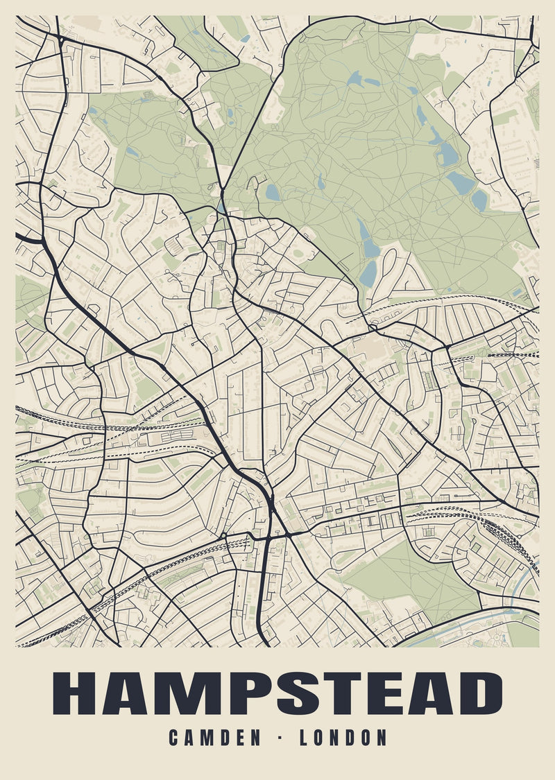 Hampstead Heritage Street Map Poster