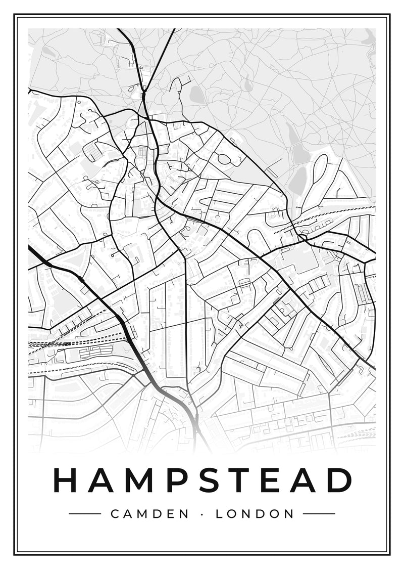 Hampstead Street Map Poster