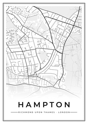 Hampton Street Map Poster