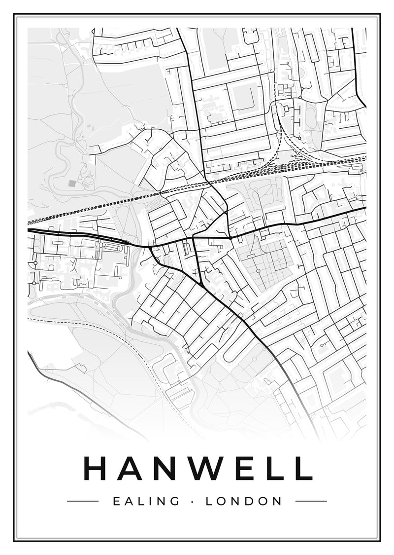 Hanwell Street Map Poster