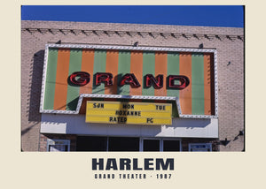 Grand Theater, Main Street, Harlem, Montana — 1987 · Historic photograph print