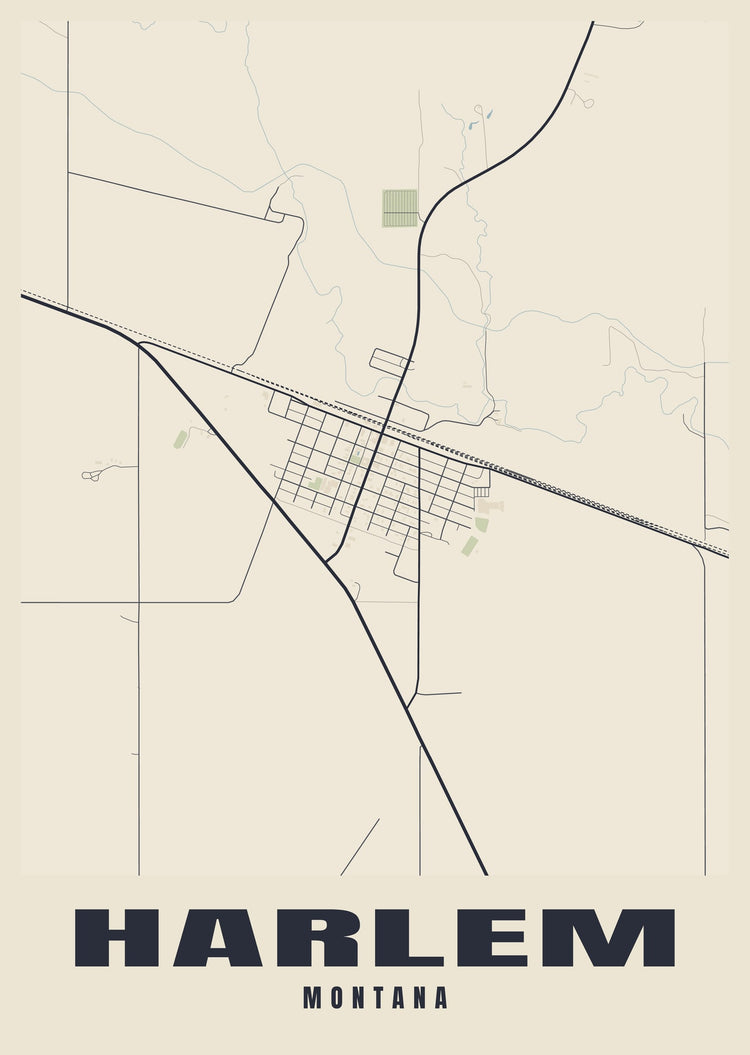 Harlem Street Map Poster