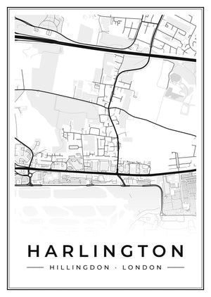 Harlington Street Map Poster
