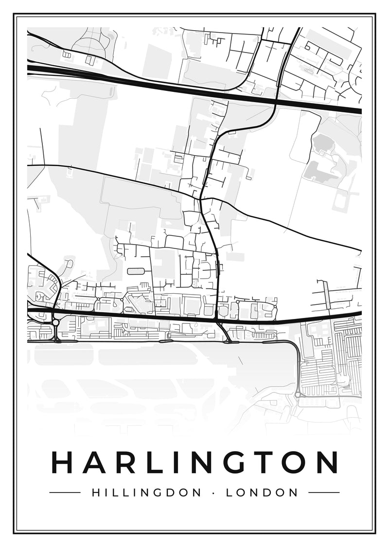 Harlington Street Map Poster