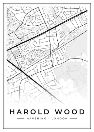 Harold Wood Street Map Poster