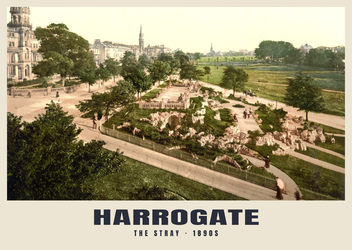 The Stray, Harrogate, 1890s heritage photograph