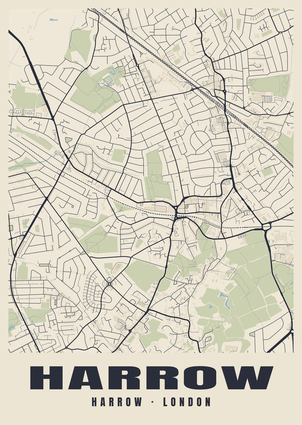 Harrow Heritage Street Map Poster